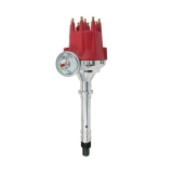 1964-1977 Chevelle V8 Pro Series Ready To Run Aluminum Distributor, Red Cap Image