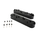 1964-1977 Chevelle Fabricated Aluminum LS Valve Covers without Coil Mounts, Black Anodized Image