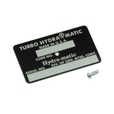 1970 Monte Carlo Turbo HydraMatic Transmission ID Tag, Black Image