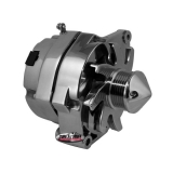 1971-1986 Camaro Silver Bullet 140 Amp 1 Wire Alternator 6 Groove Pulley, Black Chrome Image