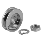 Chevy Chrome Alternator Pulley, Single Groove Image