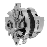 Chevelle CS121 Mini 1-Wire 80 Amp Alternator, 1G Pulley, Side Terminal, Polished Aluminum Image
