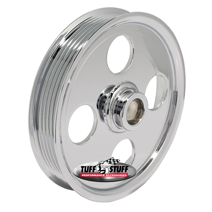 Tuff-Stuff Power Steering Pump Pulley Chrome