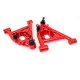 1978-1987 Grand Prix UMI Tubular Front Lower A-Arms, Poly, .5 Inch Taller Ball Joints, Red Image