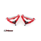 1978-1987 Grand Prix UMI Tubular Front Upper A-Arms, 1/2 Inch Taller Ball Joints, Red Image