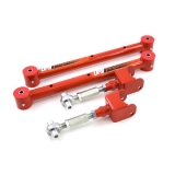 1964-1967 Chevelle UMI Tubular Rear Control Arm Kit - On-Car Adjustable Uppers, Red Image