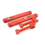1970-1972 GM A-Body UMI Tubular Upper & Fully Boxed Lower Control Arm Kit - Red Image