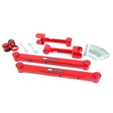 1973-1977 Chevelle UMI Upper & Lower Rear Control Arm Kit w/ Rear End Housing Bushings - Red Image