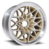 US Wheel Series 350 15x8 Gold/Machined Snowflake, 5x4.75 Bolt Pattern, 4.5 BS, 0 Offset Image