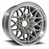 US Wheel Series 350 15x8 Silver/Machined Snowflake, 5x4.75 Bolt Pattern, 5.125 BS, 16 Offset Image
