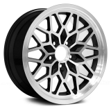US Wheel Series 350 17x9 Black/Machined Snowflake, 5x4.75 Bolt Pattern, 5.125 BS, 3 Offset Image