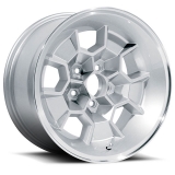 US Wheel Series 379 17x9 Silver/Machined Honeycomb, 5x4.75 Bolt Pattern, 5.125 BS, 3 Offset Image