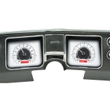 1968 El Camino Dakota Digital VHX Instrument System, Silver Alloy Faces, Red Numbers Image