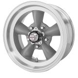 American Racing Torq Thrust D 1-Piece Wheel, 15x7 Torq Thrust Gray with Machined Lip Image