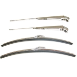 1967-1969 Camaro Coupe Windshield Wiper Arm And Blade Kit Chrome Image