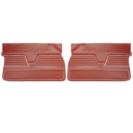 2 Door Sedan Front Door Panels, Unassembled, Red