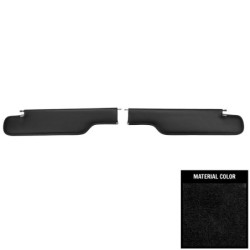 Convertible Sun Visors, Black Madrid Grain