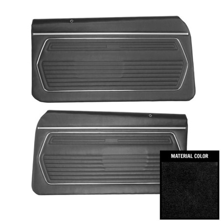 Standard Front PUI Door Panels, Black, Pre-Assembled