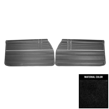 Coupe Front Door Panels, Pre-Assembled, Black