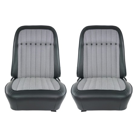 Houndstooth Pre-Assembled Bucket Seats, Black