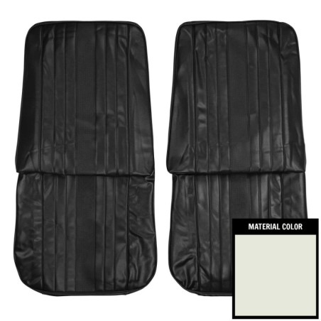 Front Bucket Seat Covers, White