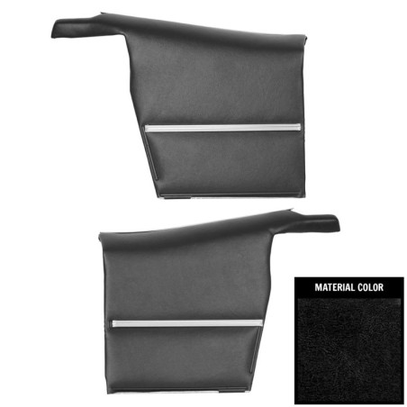 Rear Convertible Deluxe Black Door Panels