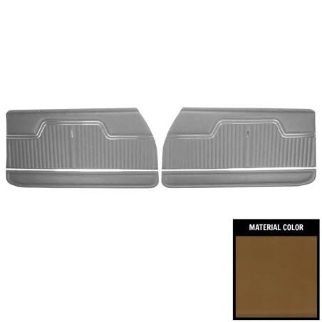 Front Door Panels, Pre-Assembled, Saddle