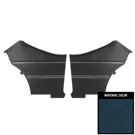PUI Platinum Edition Coupe Rear Door Panels, Pre-Assembled, Dark Metallic Blue M16