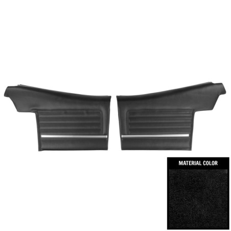 Convertible Rear Door Panels, Pre-Assembled, Black