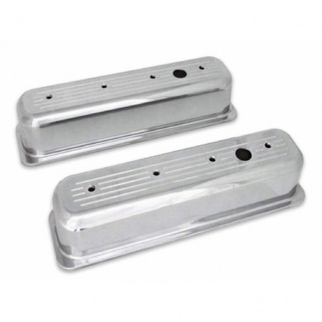 Ball Milled Aluminum Valve Covers, Tall Style