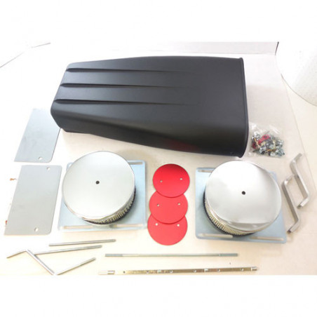 Street Style Air Scoop, Finned, Black, Paper Filter