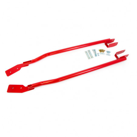Coupe UMI Tubular Subframe Connectors, Bolt In, Red