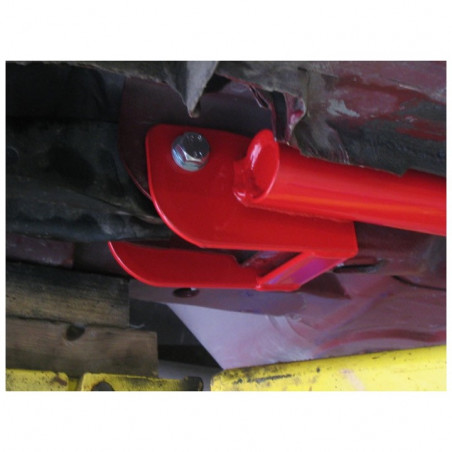 Coupe UMI Tubular Subframe Connectors, Bolt In, Red