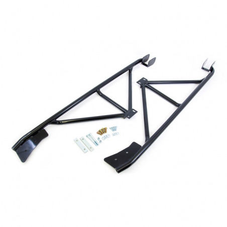 Convertible UMI 3-Point Subframe Connectors, Bolt In, Black