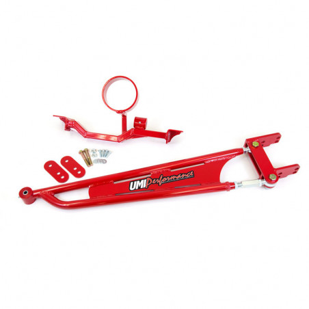 UMI Tunnel Brace Mounted Torque Arm w/ DS Loop, Long Tube Headers, Red