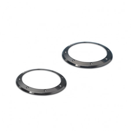 Eddie Motorsports Billet Head Light Bezels, Dimpled, Gloss Black