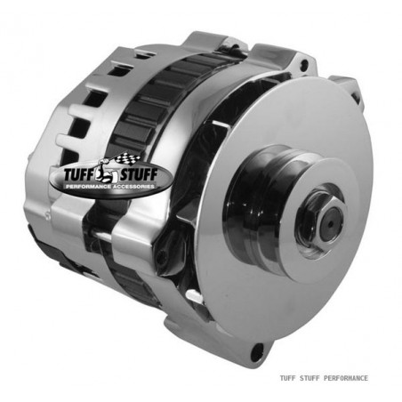 GM KoolCharger 105 Amp 1 Wire Alternator, V Belt, Chrome