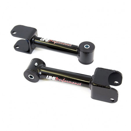 UMI Tubular Rear Upper Control Arms, Non Adjustable, Black