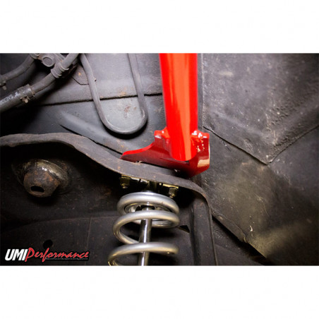 UMI Rear Shock Tower Brace, Bolt In, Red