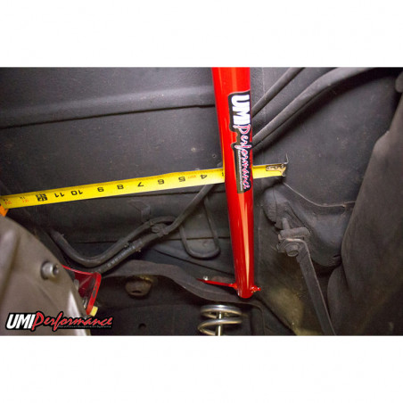 UMI Rear Shock Tower Brace, Bolt In, Red