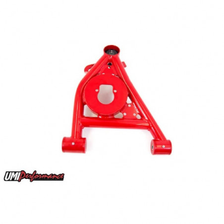 UMI Tubular Front Lower A-Arms, Polyurethane Bushings, Black