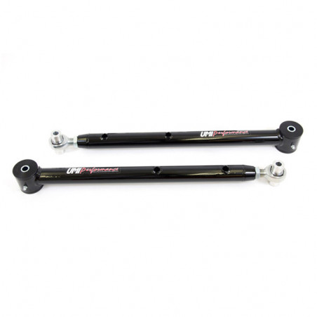 UMI Tubular Rear Lower Control Arms, Adjustable, Black