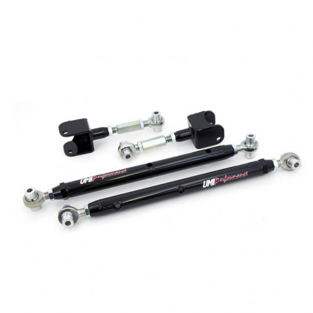 UMI Double Adjustable Upper & Lower Rear Control Arm Kit, Black