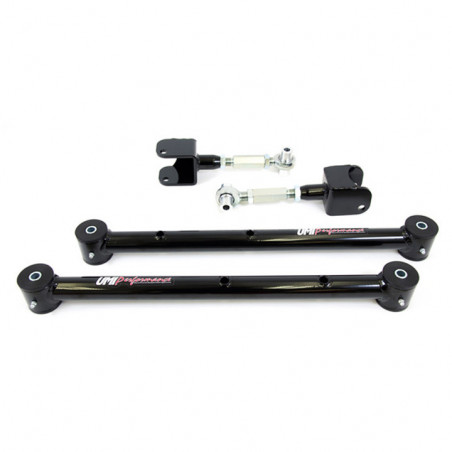 UMI Adjustable Upper & Tubular Lower Rear Control Arm Kit, Black