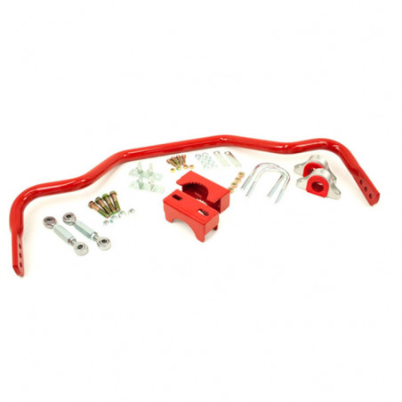 UMI Tubular 1-3/8 Inch Rear Drag Sway Bar, 3.25 Inch Rear End Housings, Red