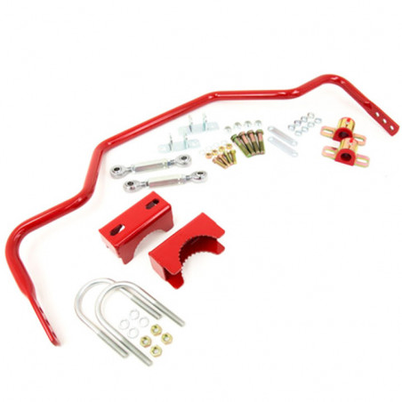 UMI Solid .75 Inch AutoX Rear Sway Bar, 3 Inch Rear End Housings, Red