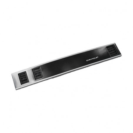 Passenger Side Dash Bezel Grey With Silver Trim Black Vents W/Ac