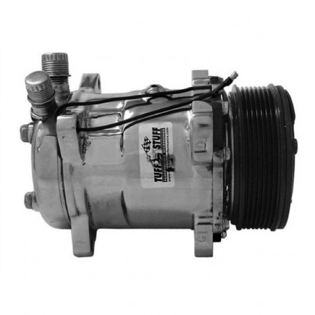 Peanut AC Compressor, 6 Groove, R134, Black Chrome