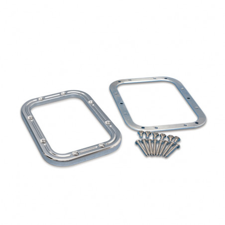 Eddie Motorsports Ball Milled Billet Shifter Bezel & Mount Plate - Clear Anodized