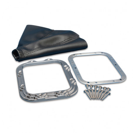 Eddie Motorsports Contoured Billet Shifter Bezel Kit - Bezel, Boot, Mount - Clear Anodized